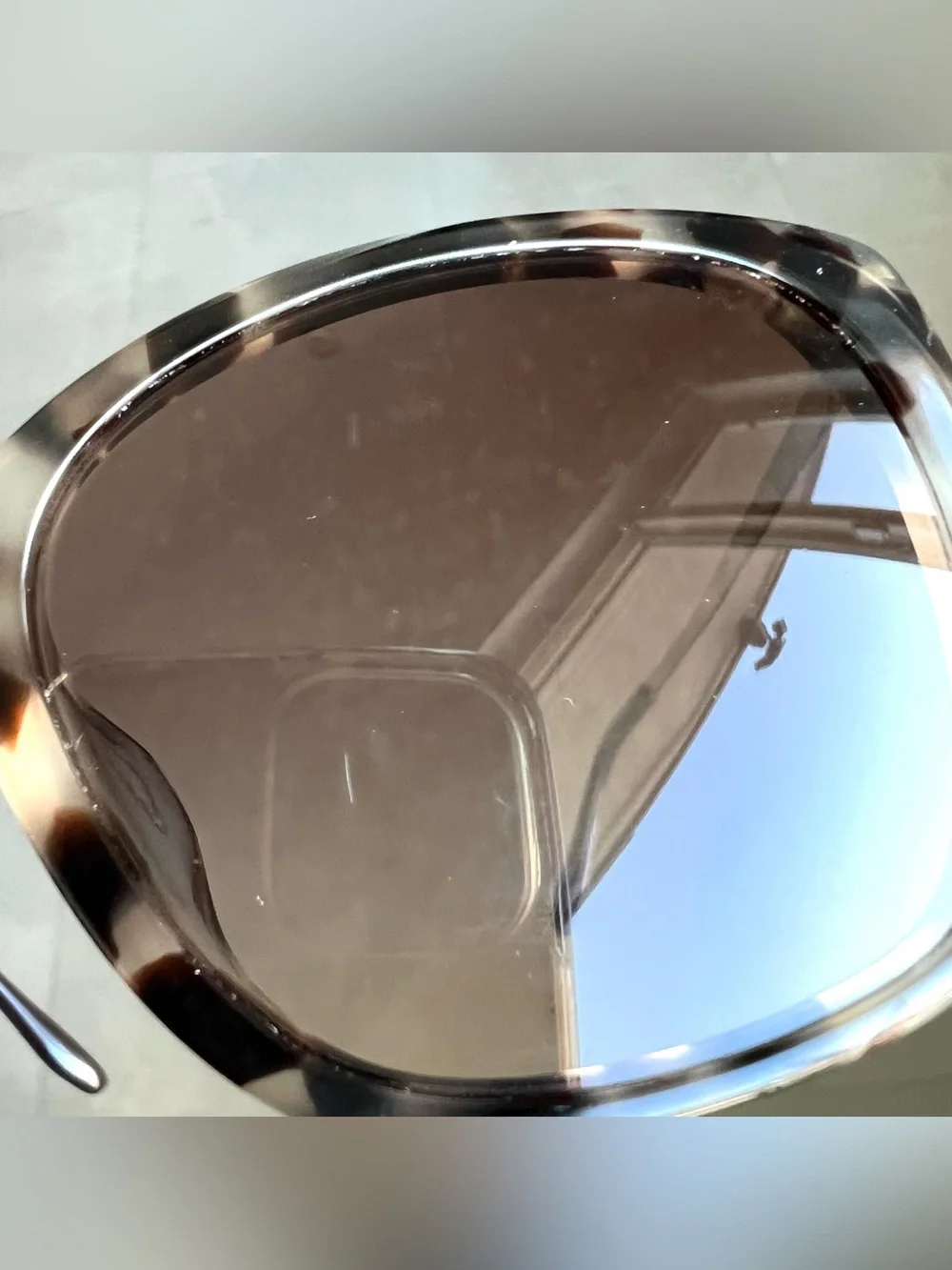 PRADA SPR 12X-F Cat Eye Brown Gradient Lens Tortoise Gold Metal Frame Sunglasses